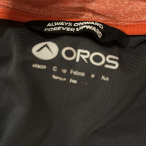 OROS Mens M  1/4 Zip Top Pullover Orange SolarCore Foam Insulated Mock Neck LS - Picture 3 of 6